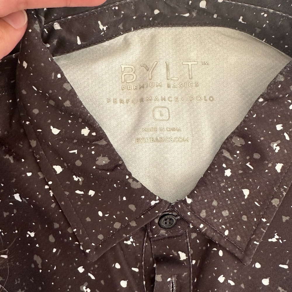 BYLT Basics Black and White Polo Shirt